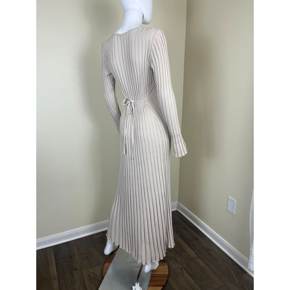 DISSH Women Size S Stone Reign Sleeved Ribbed Knit Maxi Sweater Bodycon Dress - Picture 13 of 17